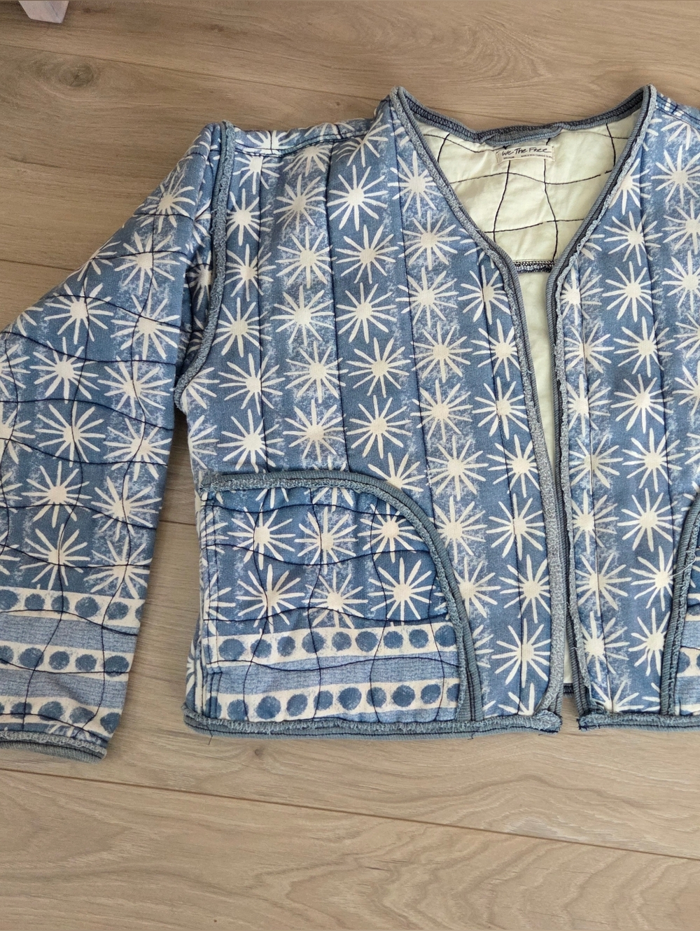 Free People Kara Quilted Jacket 💙🩵🤍 - Picture 4 of 11